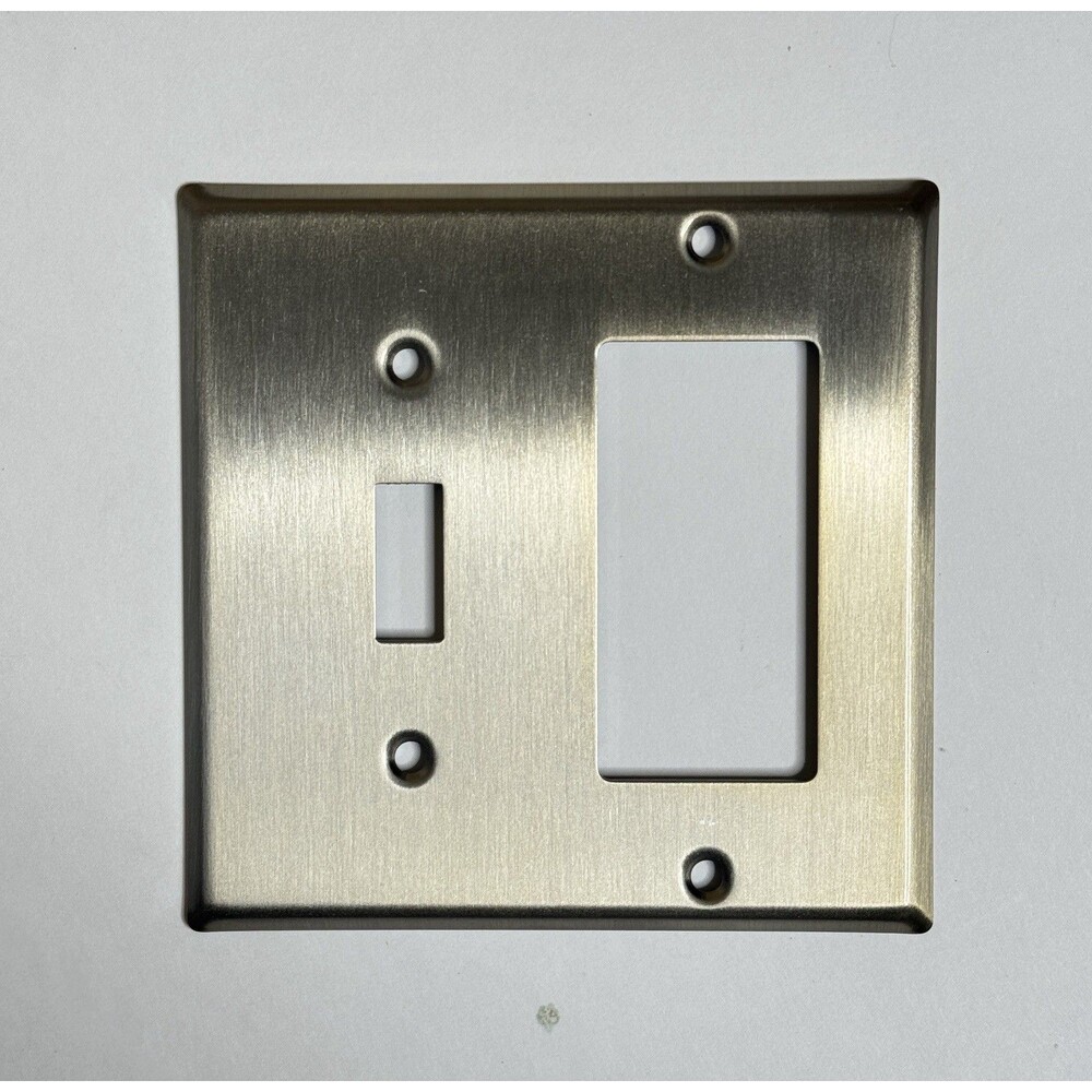 Restoration Hardware Metal Single Switch & Single Rocker Cover Antique Brass